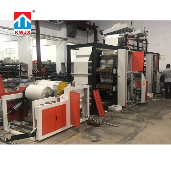 Paper plastic bag laminating flexographic printing machine