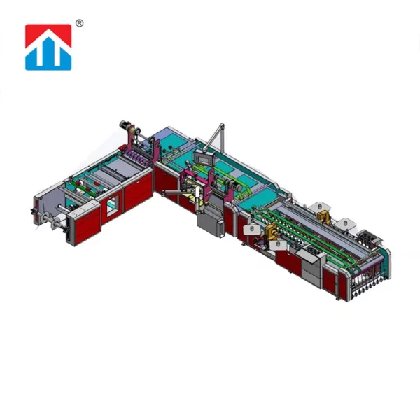 Valve bag cutting seaming and folding machine